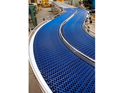 Bleu Plastic Belt Conveyor Curve