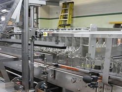 Bottle feeder/liner or Bottle unpacking table (semi-automatic)